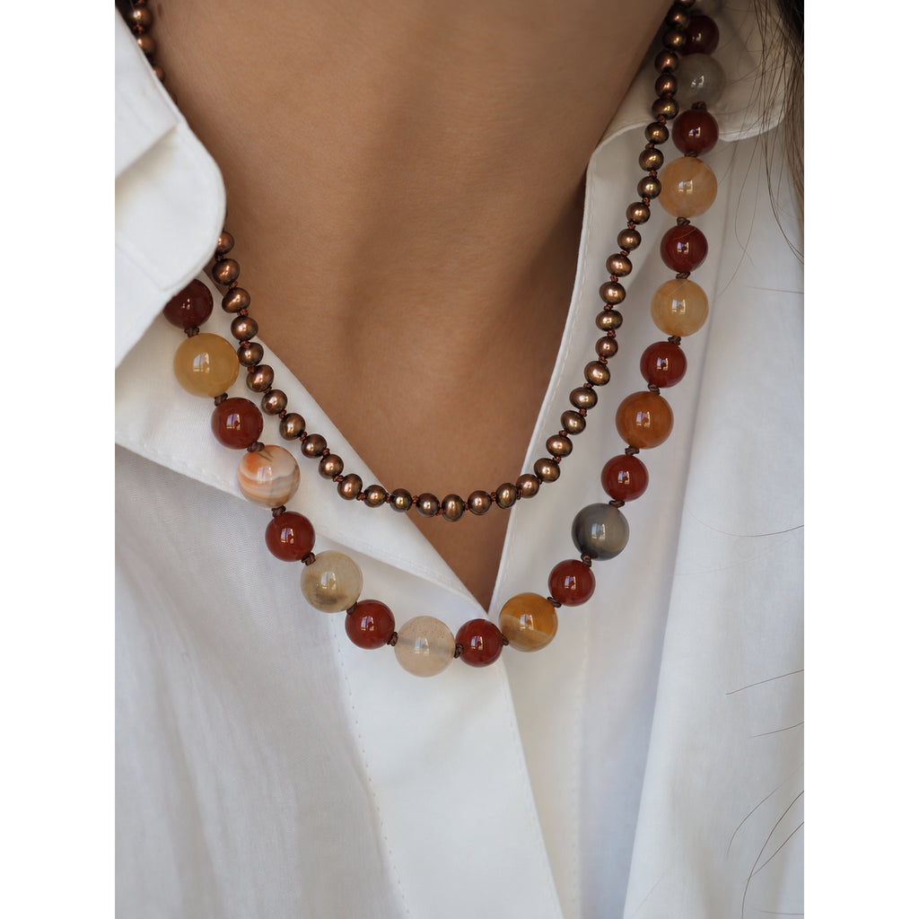Collana Nodini Moka