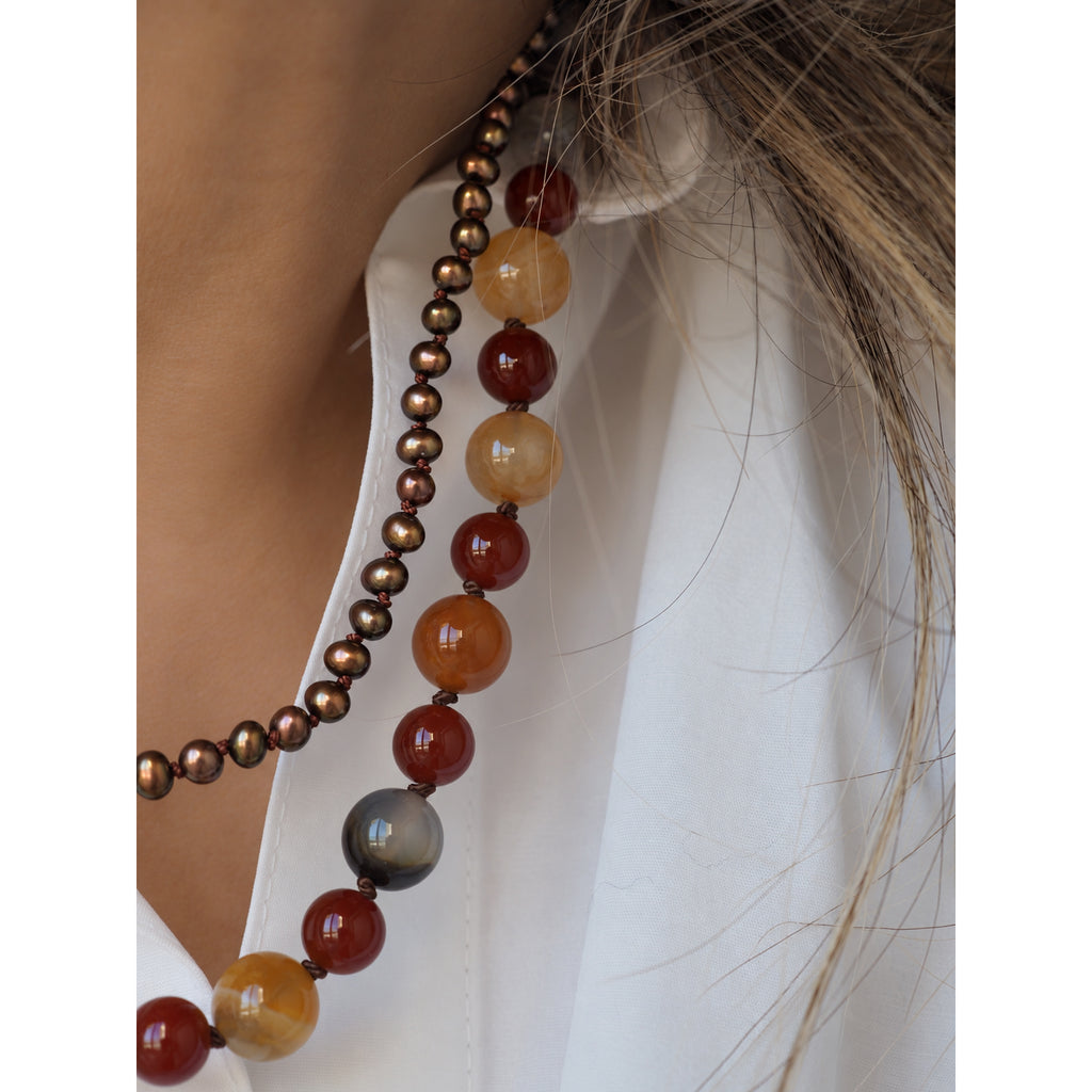 Collana Nodini Moka