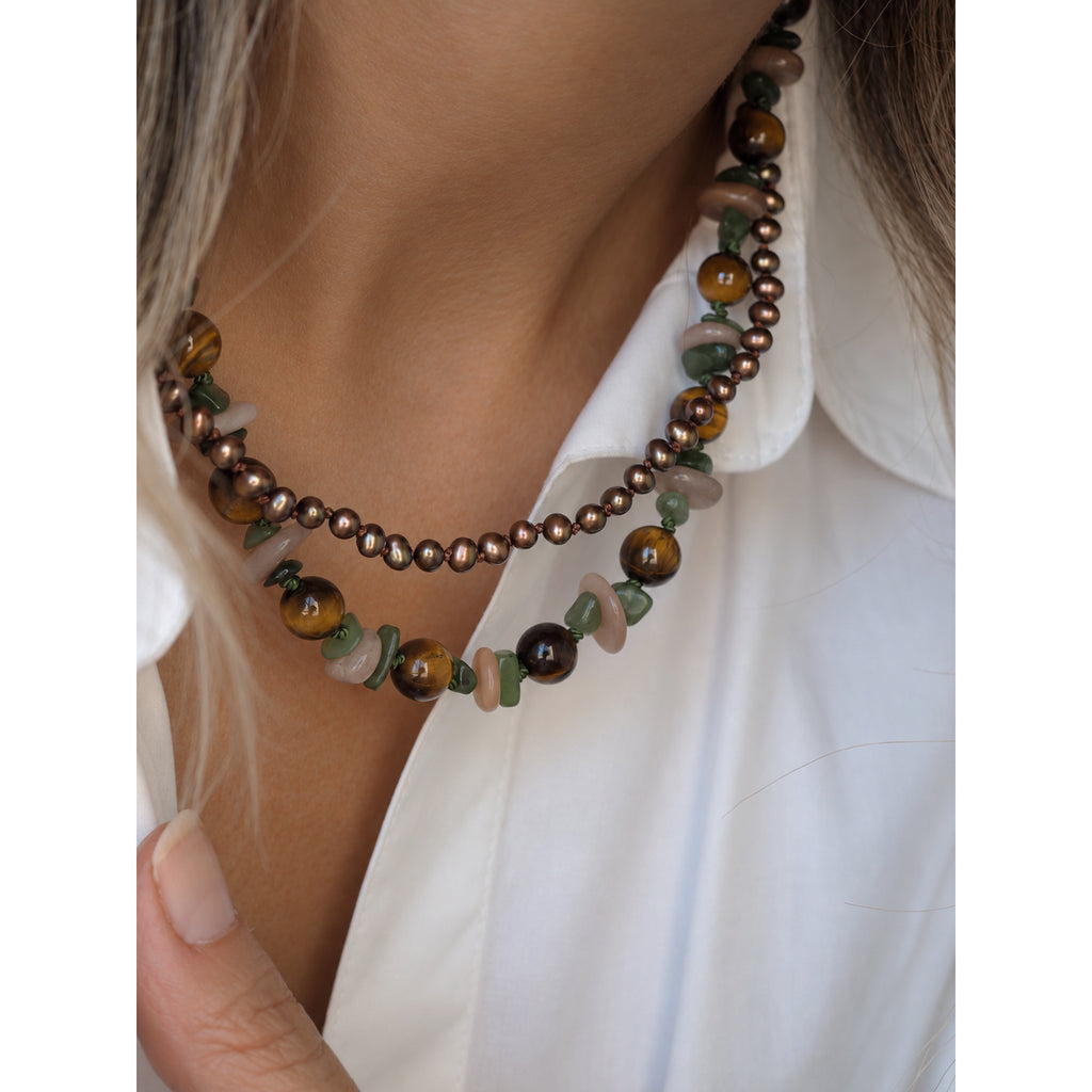 Collana Nodini Moka