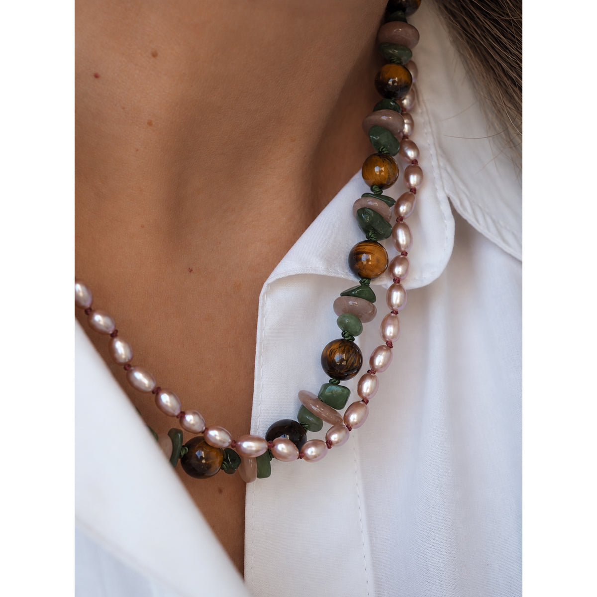 Collana Nodini Seta