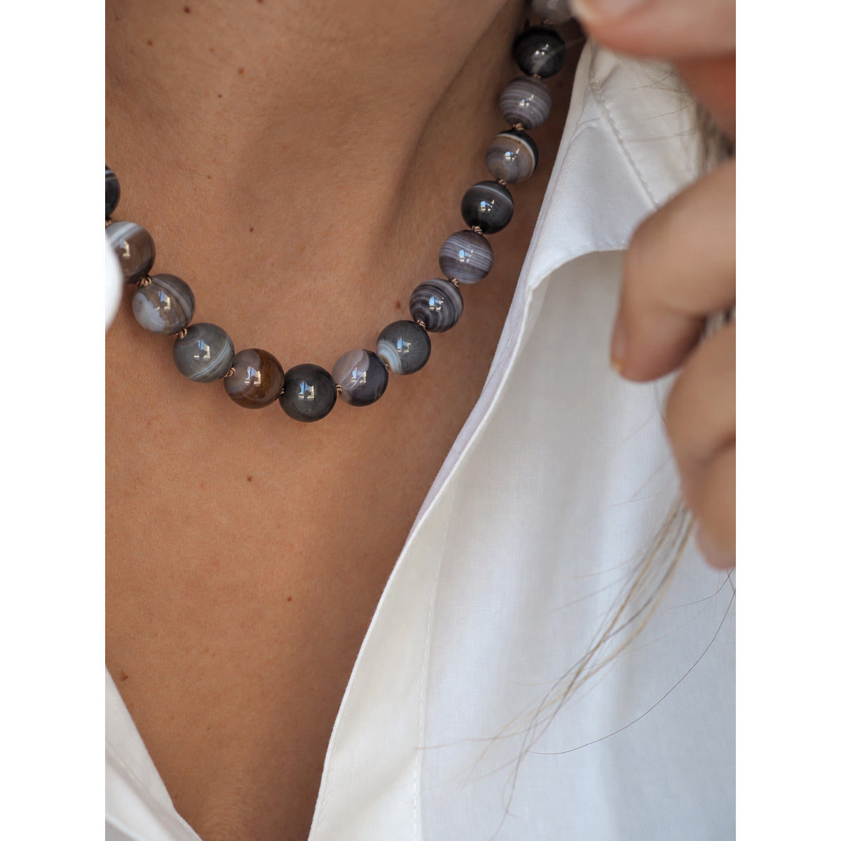 Collana Nodini Talco