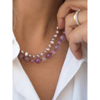 Collana MiniNodini quarzo rosa