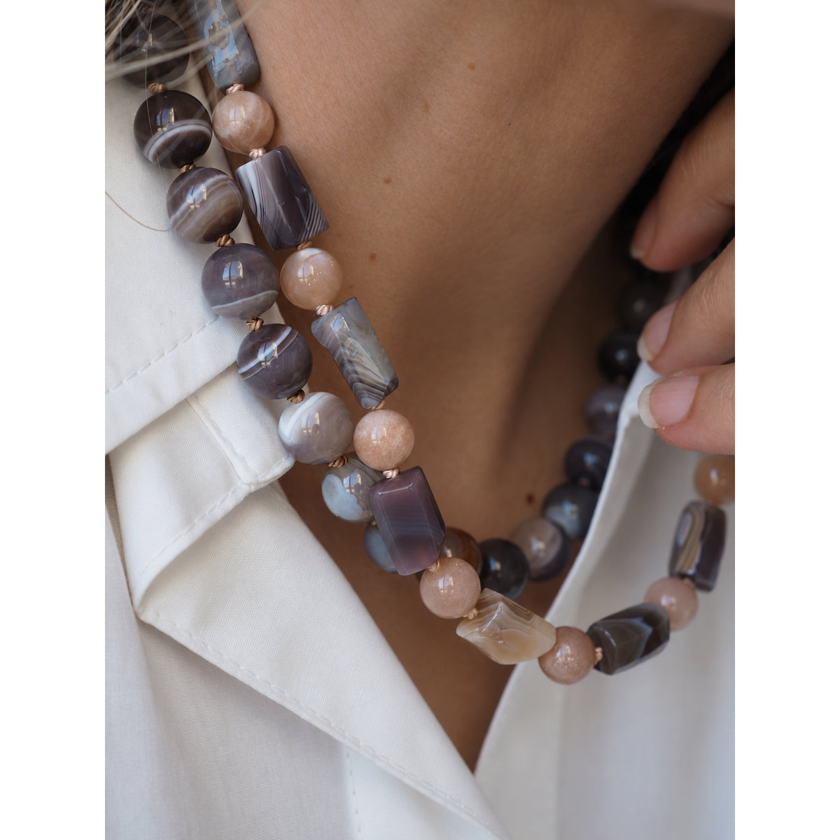 Collana Nodini Ardesia