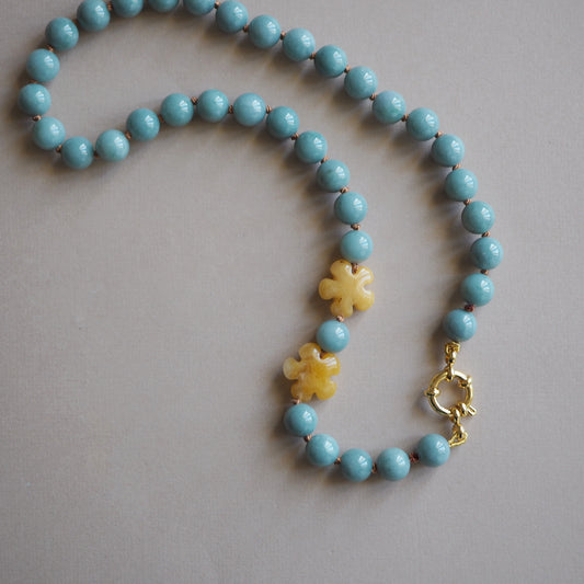 Collana Nodini Fiori gialli