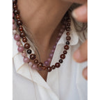 Collana MiniNodini quarzo rosa