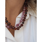 Collana MiniNodini quarzo rosa