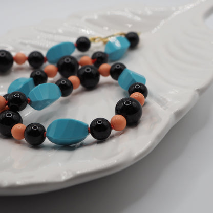 Collana Nodini onice turchese