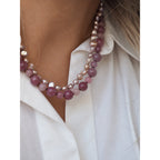 Collana MiniNodini quarzo rosa