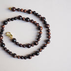 Collana Mini Nodini Occhio di tigre Rosso