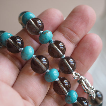 Collana Nodini Fumè turchese
