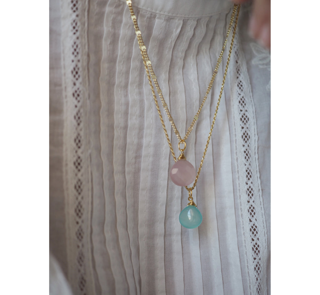Charm Goccia Calcedonio