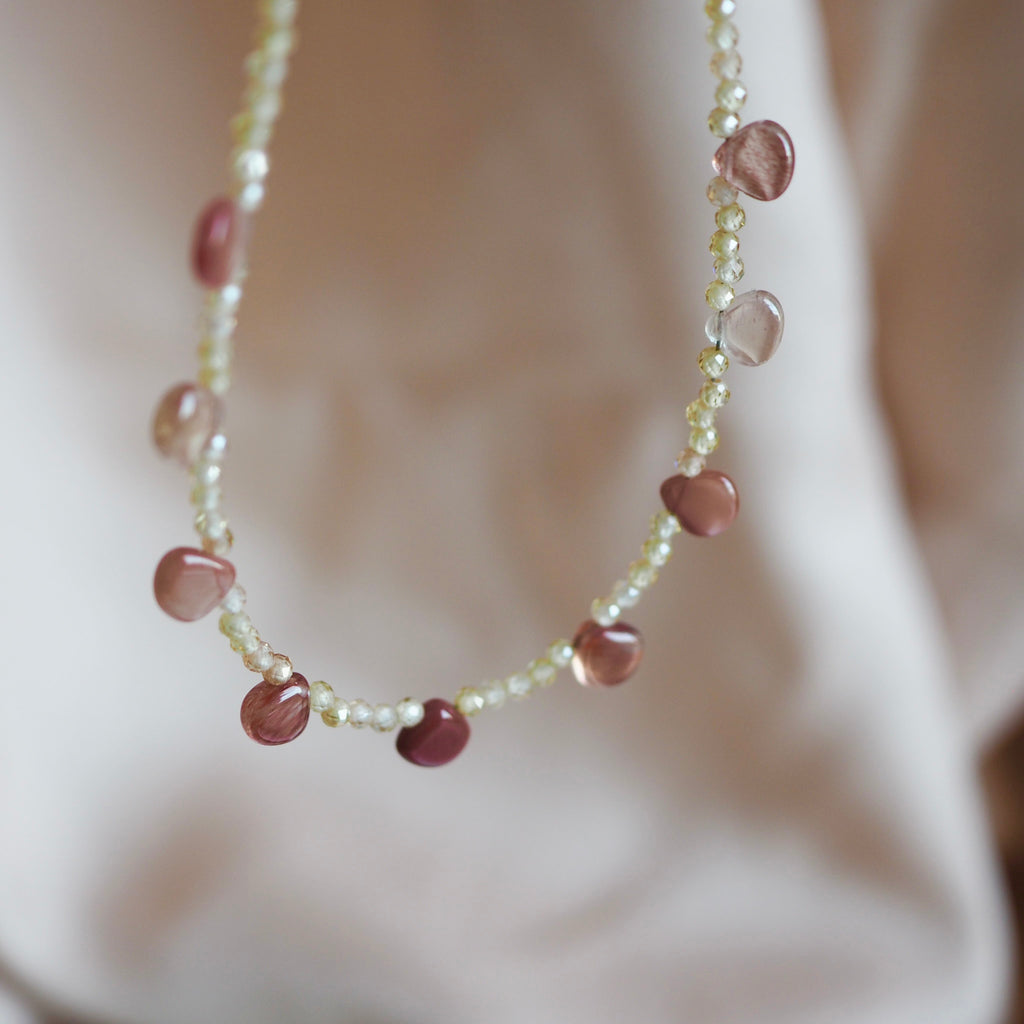 Collana Goccioline Bagliore d'Ambra