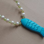 Collana Pesciolina Perle turchese