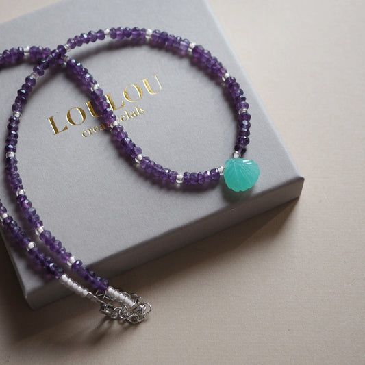 Collana Conchiglietta Ametista