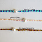 Collana PoP Righette Perla