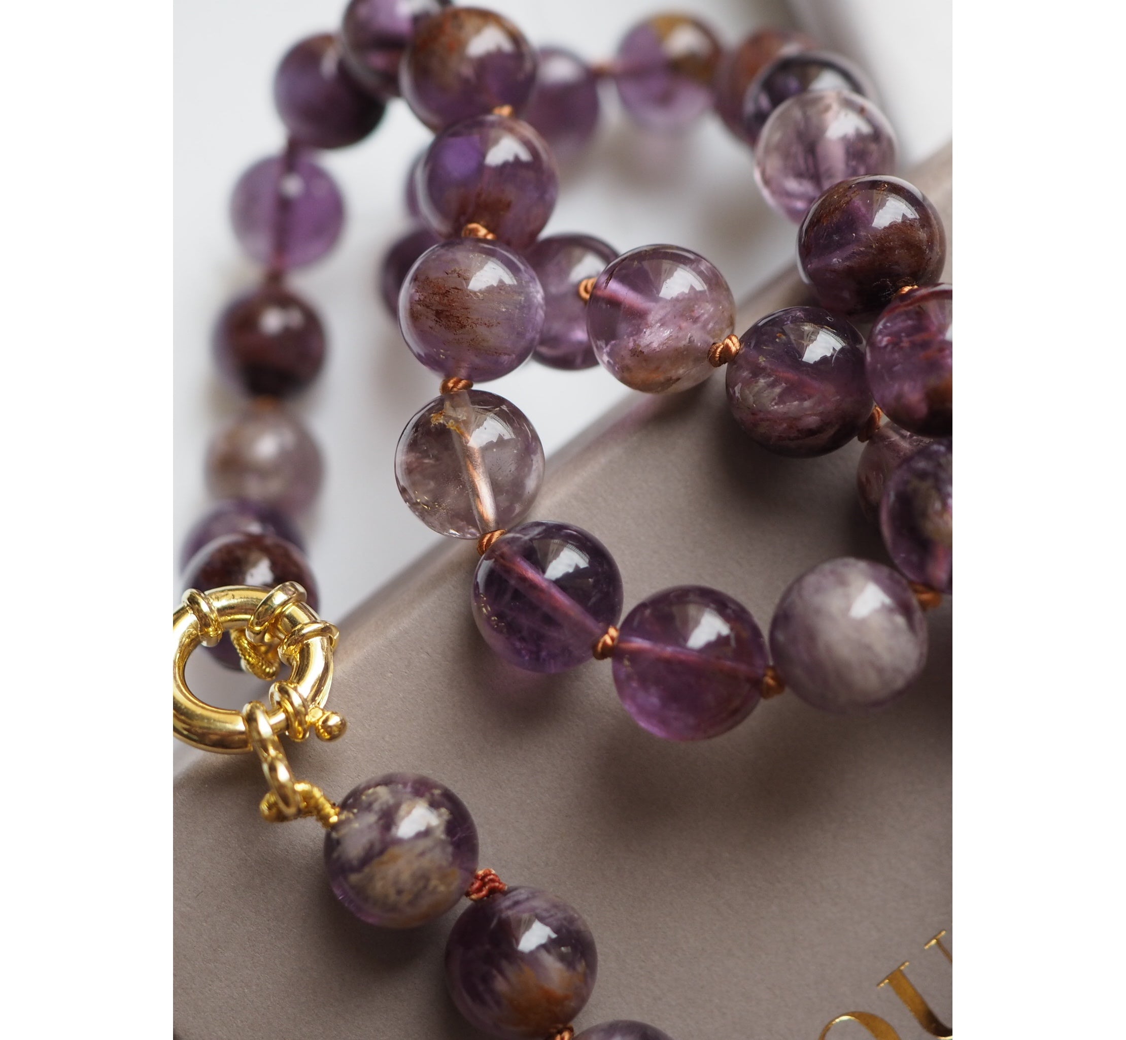 Collana Nodini Ametista Ematoide