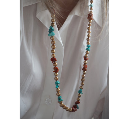 Collana Nodini perle bronzo