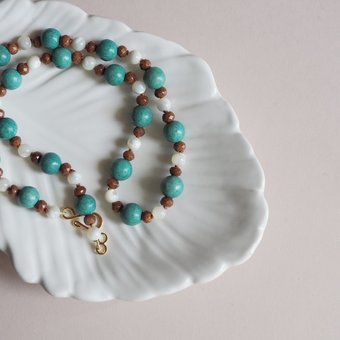 Collana Nodini turchese madreperla