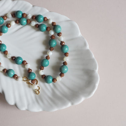Collana Nodini turchese madreperla