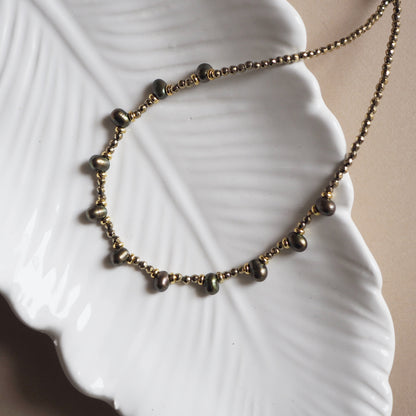 Collana Goccioline Perla Verde
