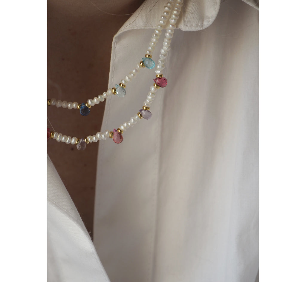 Collana Goccioline perle Cielo