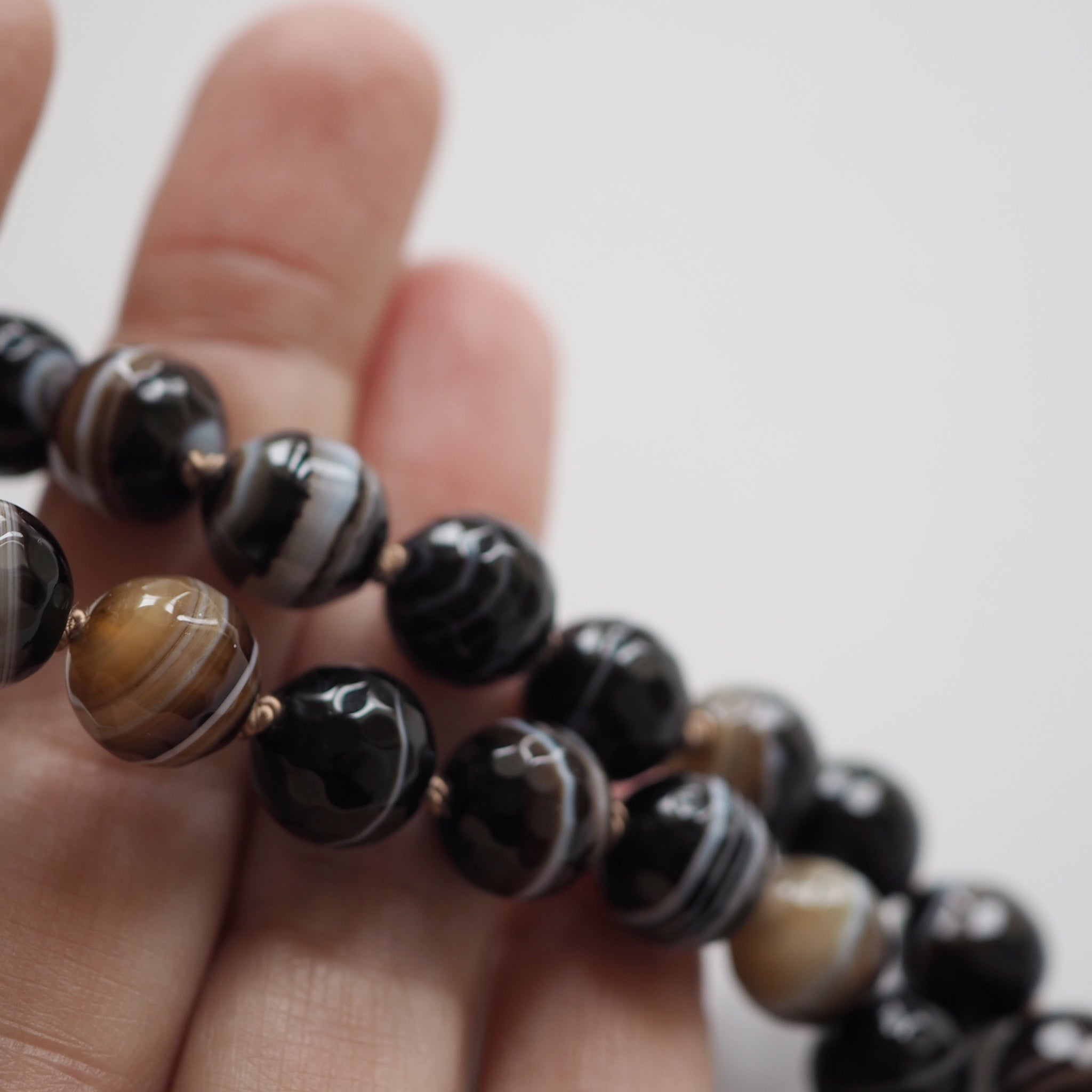 Collana Nodini Agata Botwsana nera