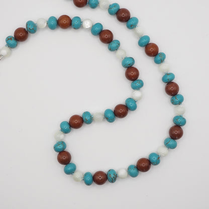 Collana Nodini diaspro turchese