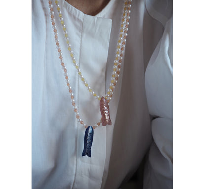 Collana Pesciolina Perle Lapis