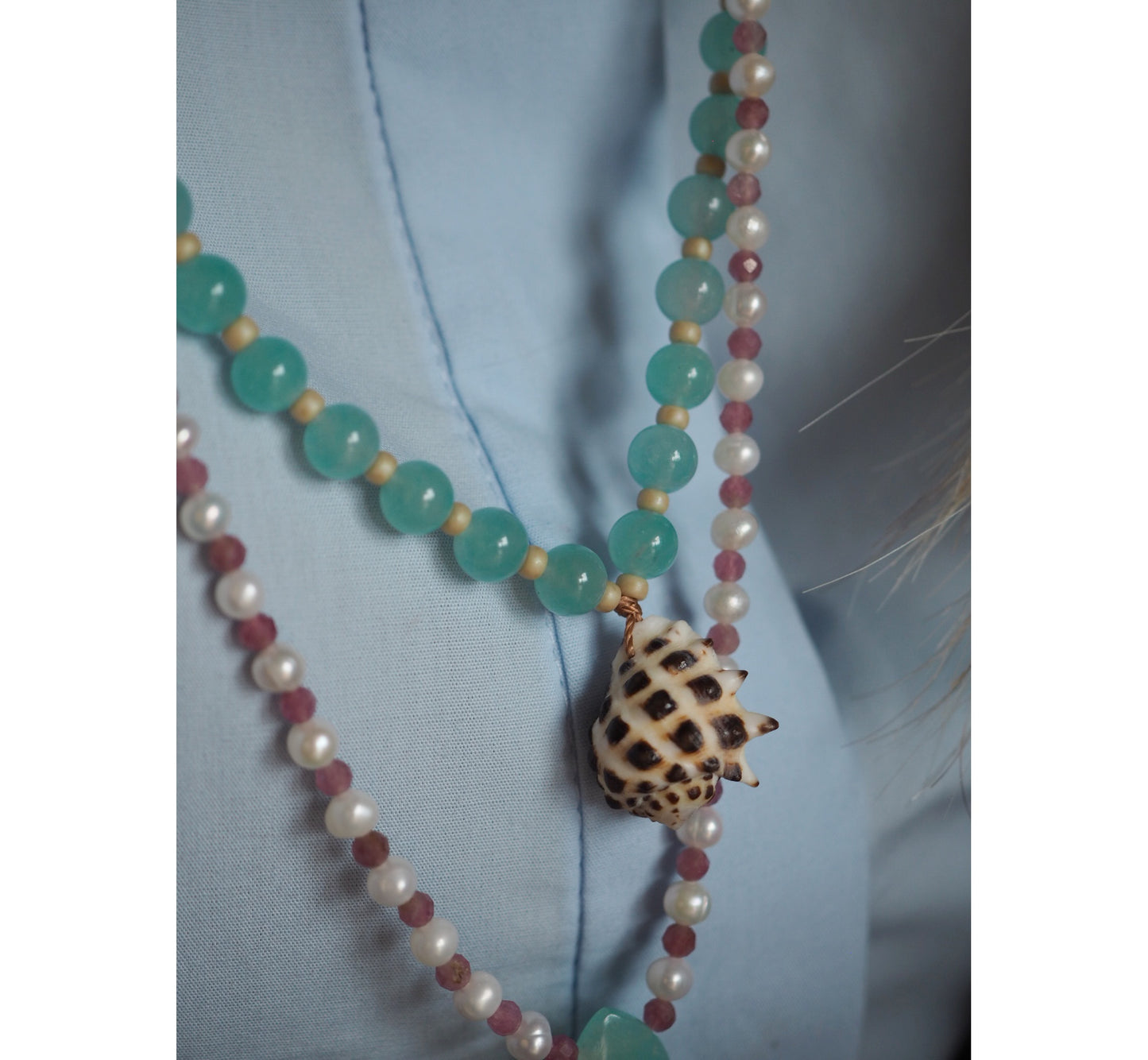 Collana Shellina Amazzonite
