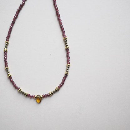 Collana Monogocciolina Granato