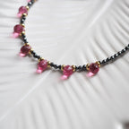 Collana Goccioline Ematite Rosa