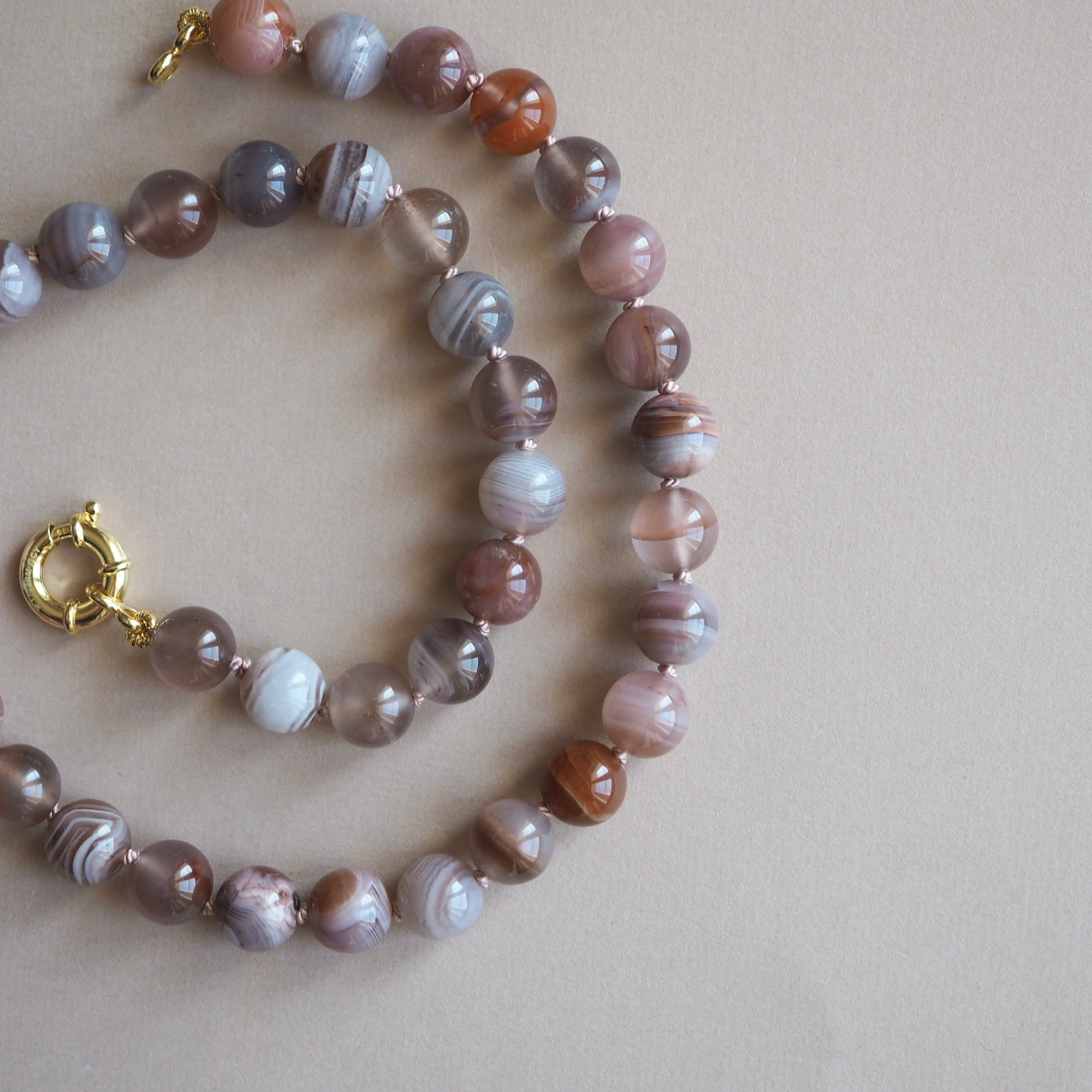 Collana Nodini Agata botswana