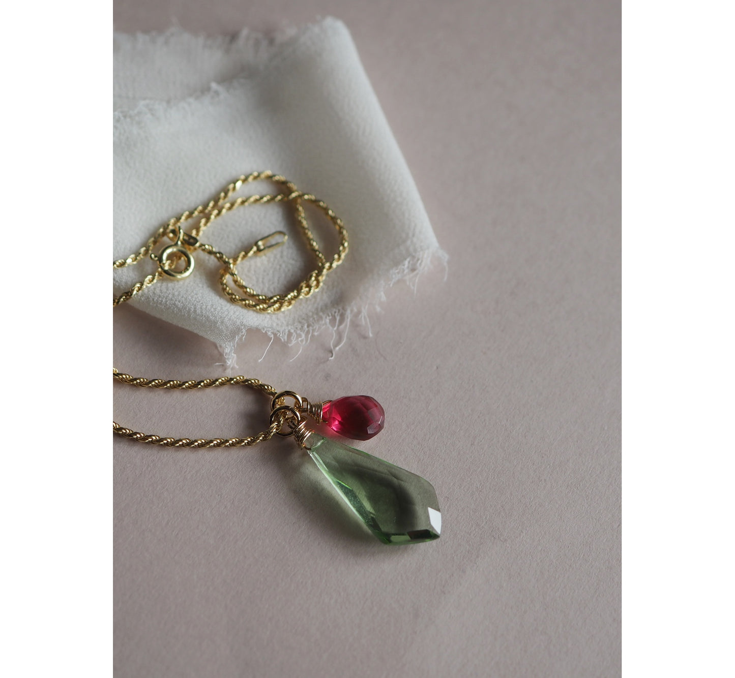 Charm Pendente Quarzo verde