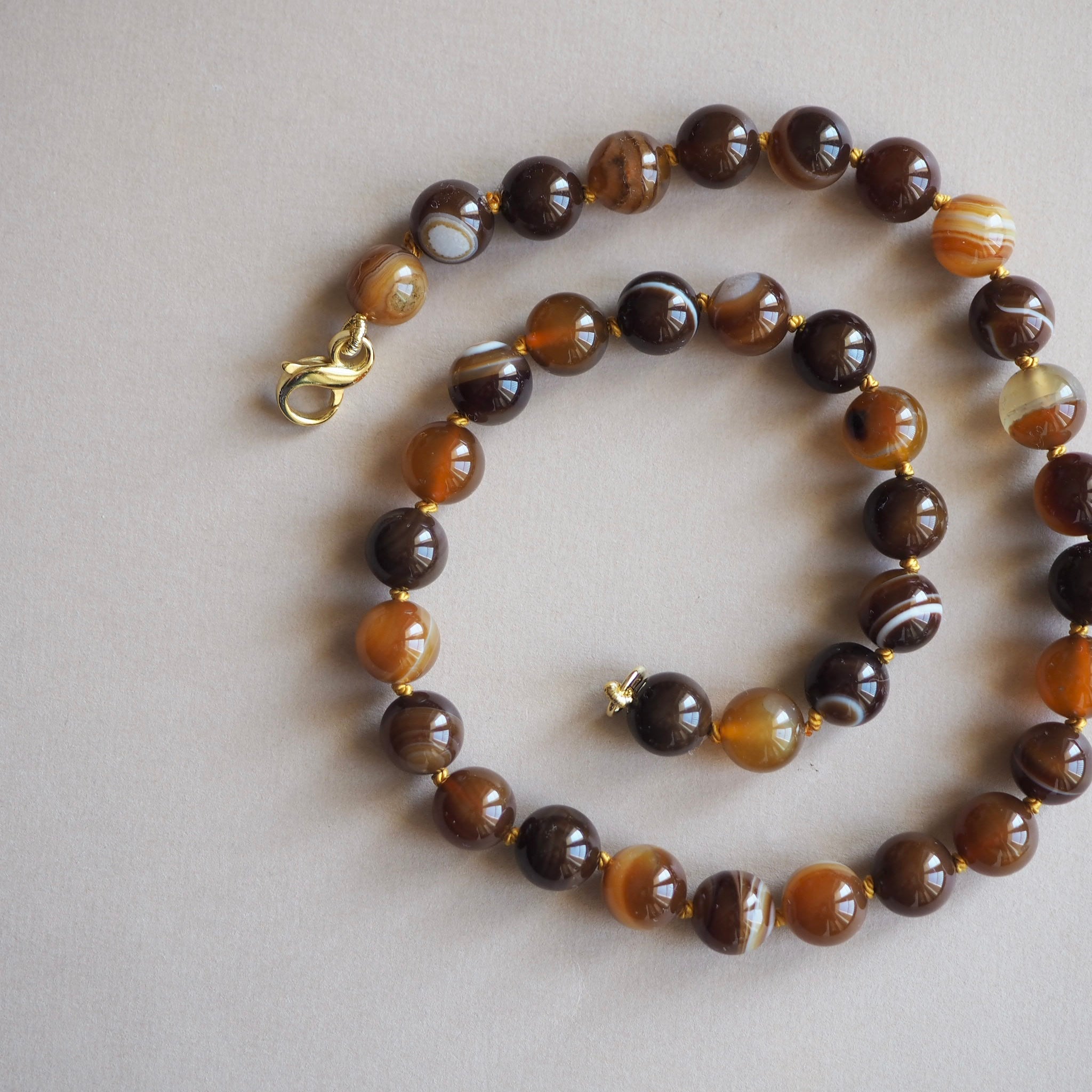 Collana Nodini Agata striata