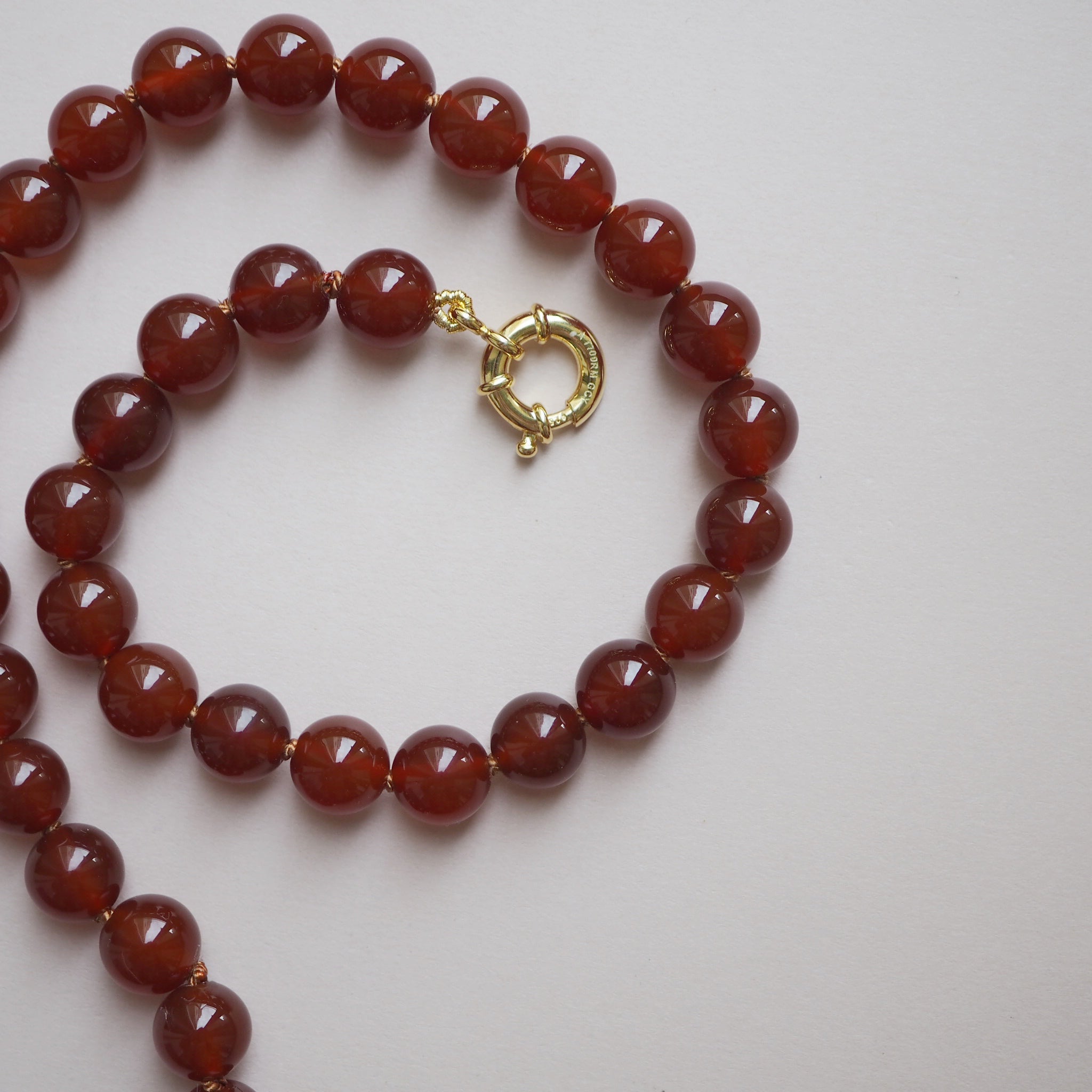 Collana Nodini Corniola