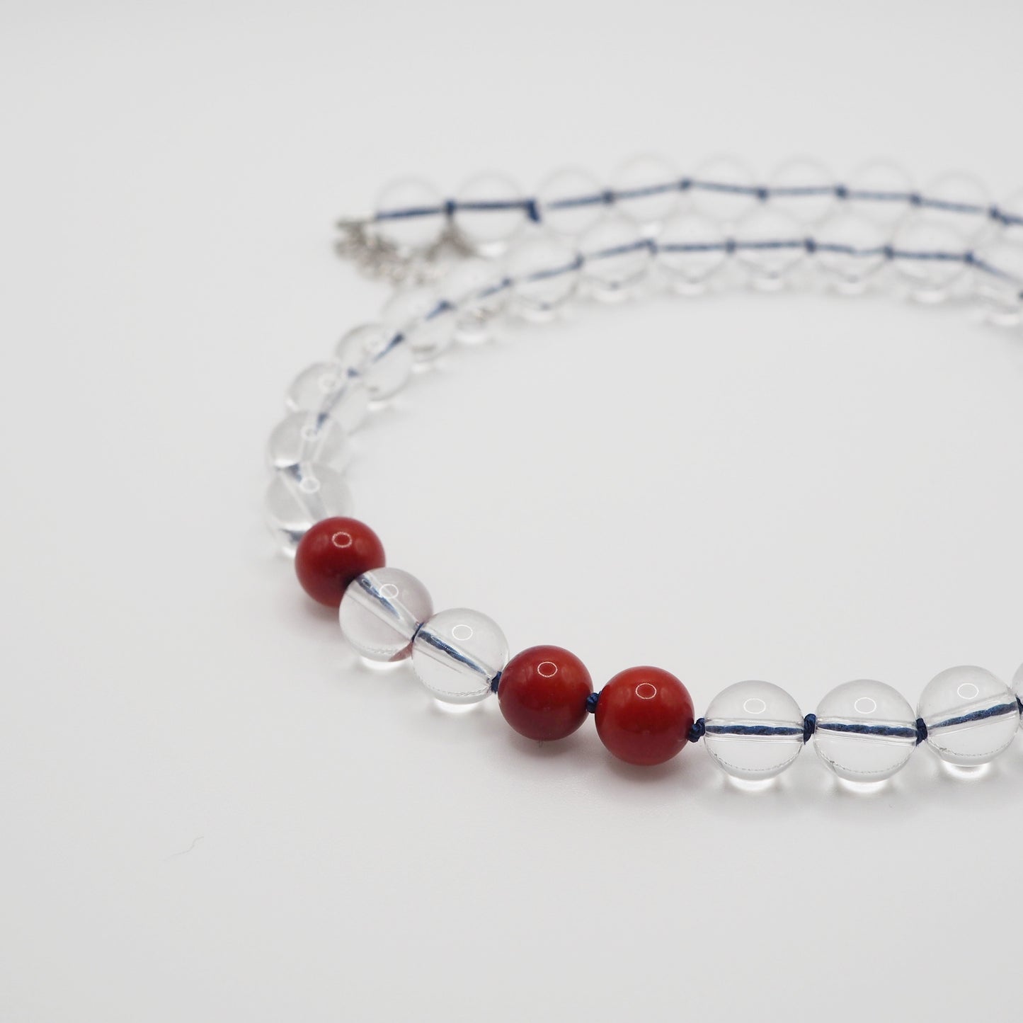 Collana Nodini cristallo corallo