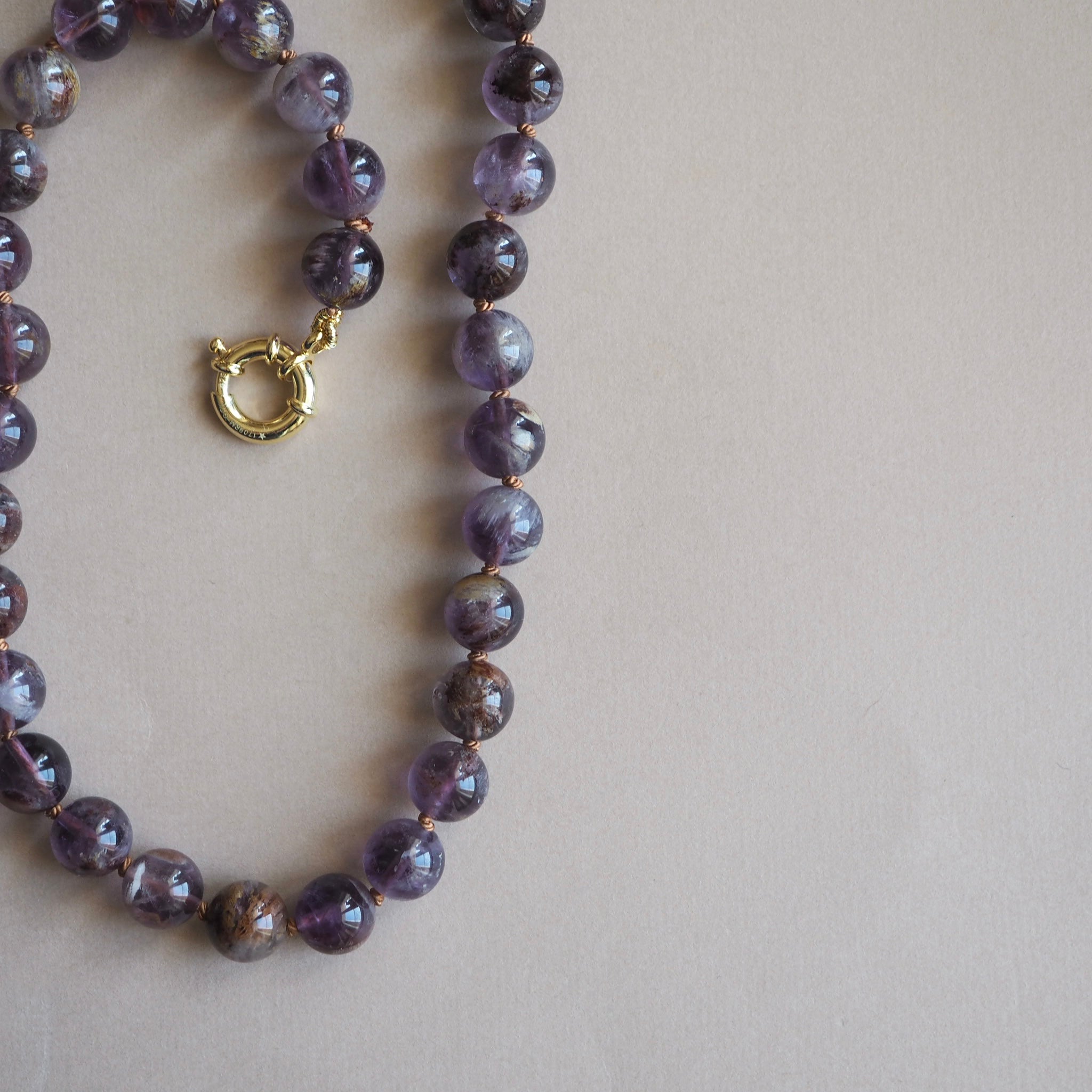 Collana Nodini Ametista Ematoide