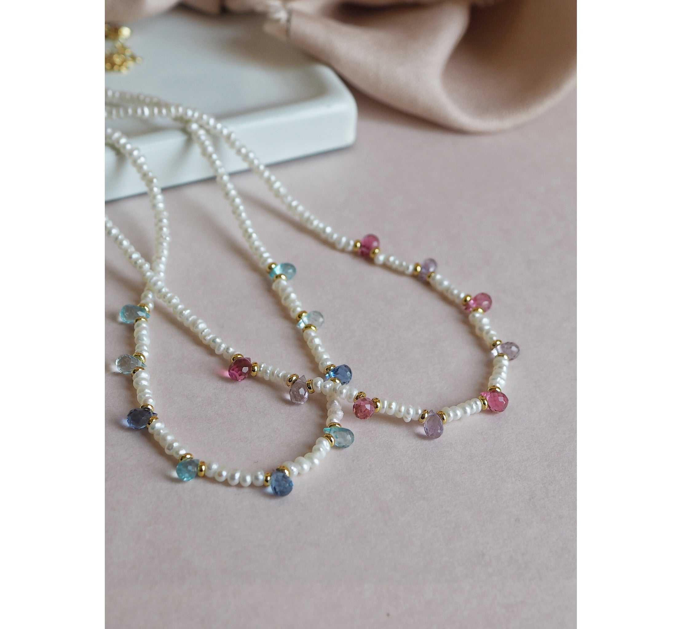 Collana Goccioline perle Cielo