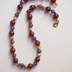 Collana Nodini Corniola Ametista