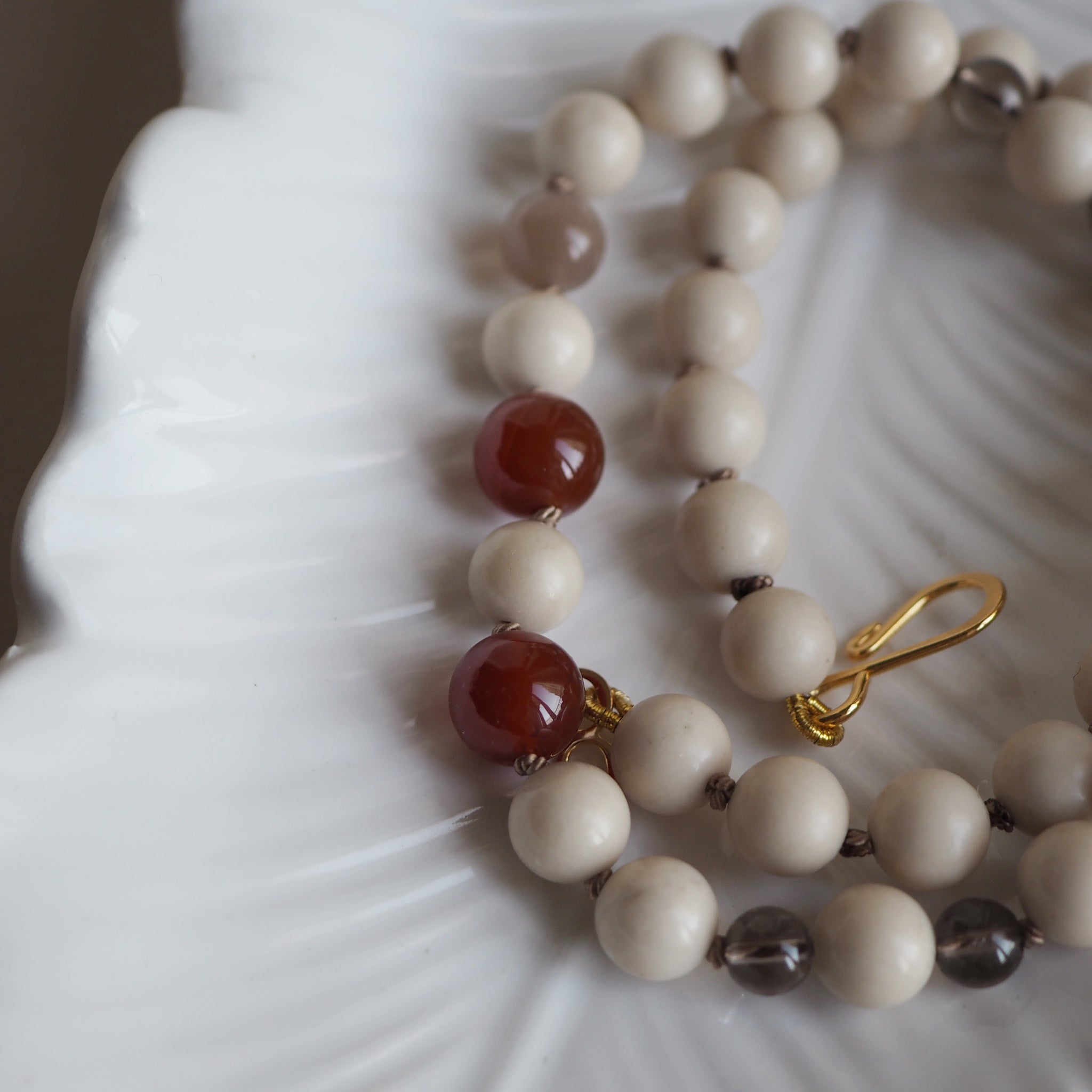 Collana Nodini Diaspro fossile