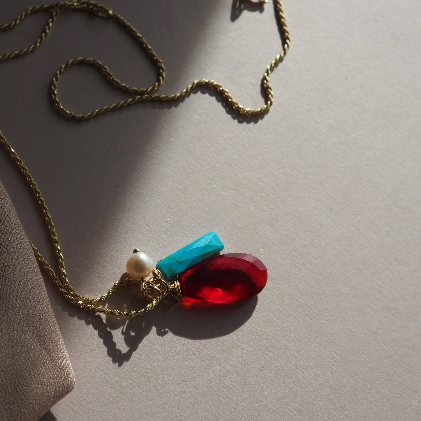 Charm Pendente Quarzo Rosso