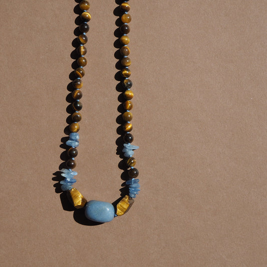 Collana Nodini avventurina blu