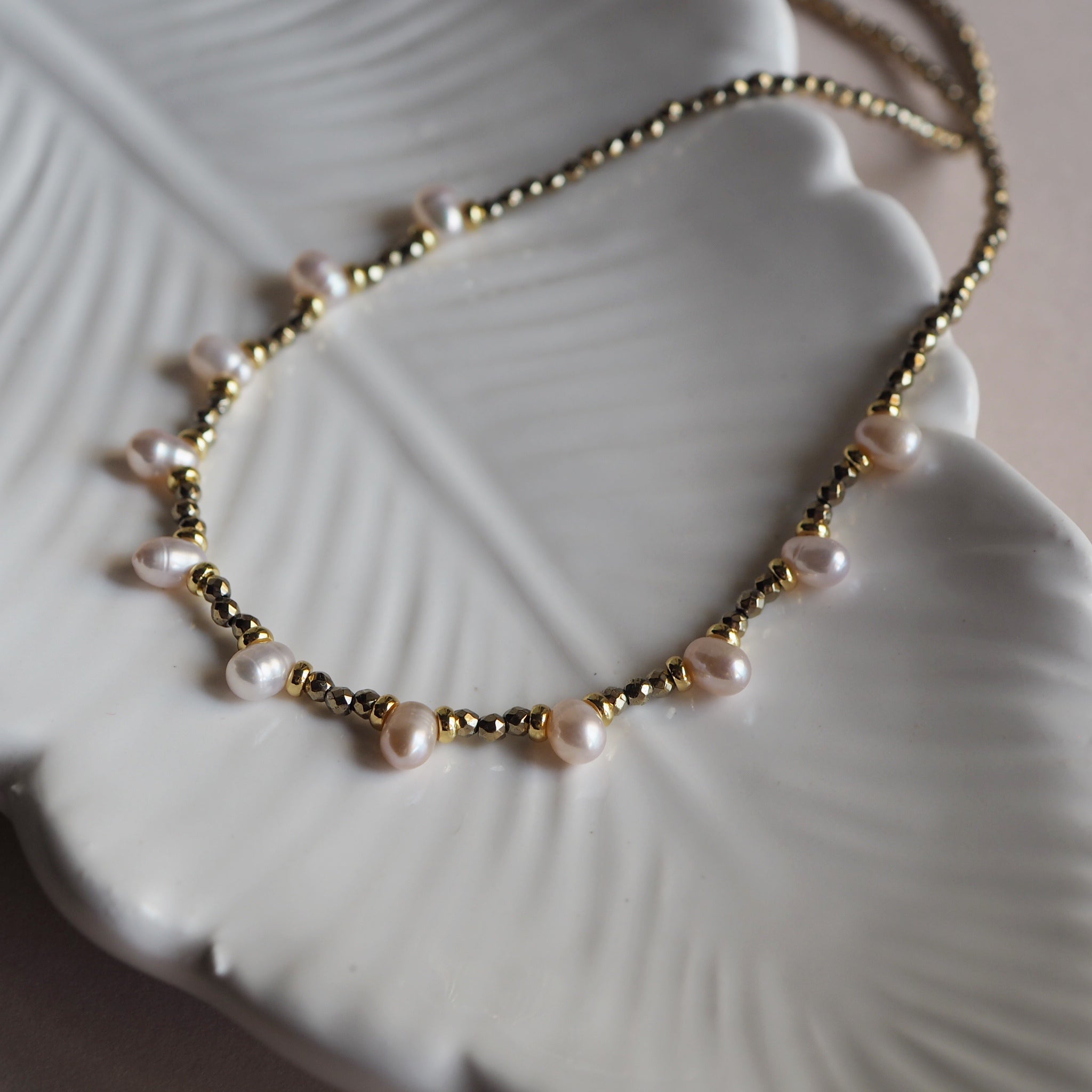 Collana Goccioline Perla Bianca