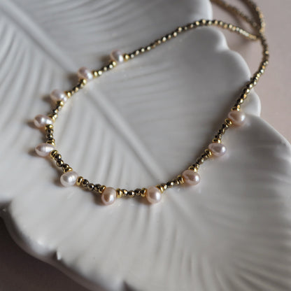 Collana Goccioline Perla Bianca