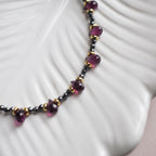 Collana Goccioline Ematite Viola