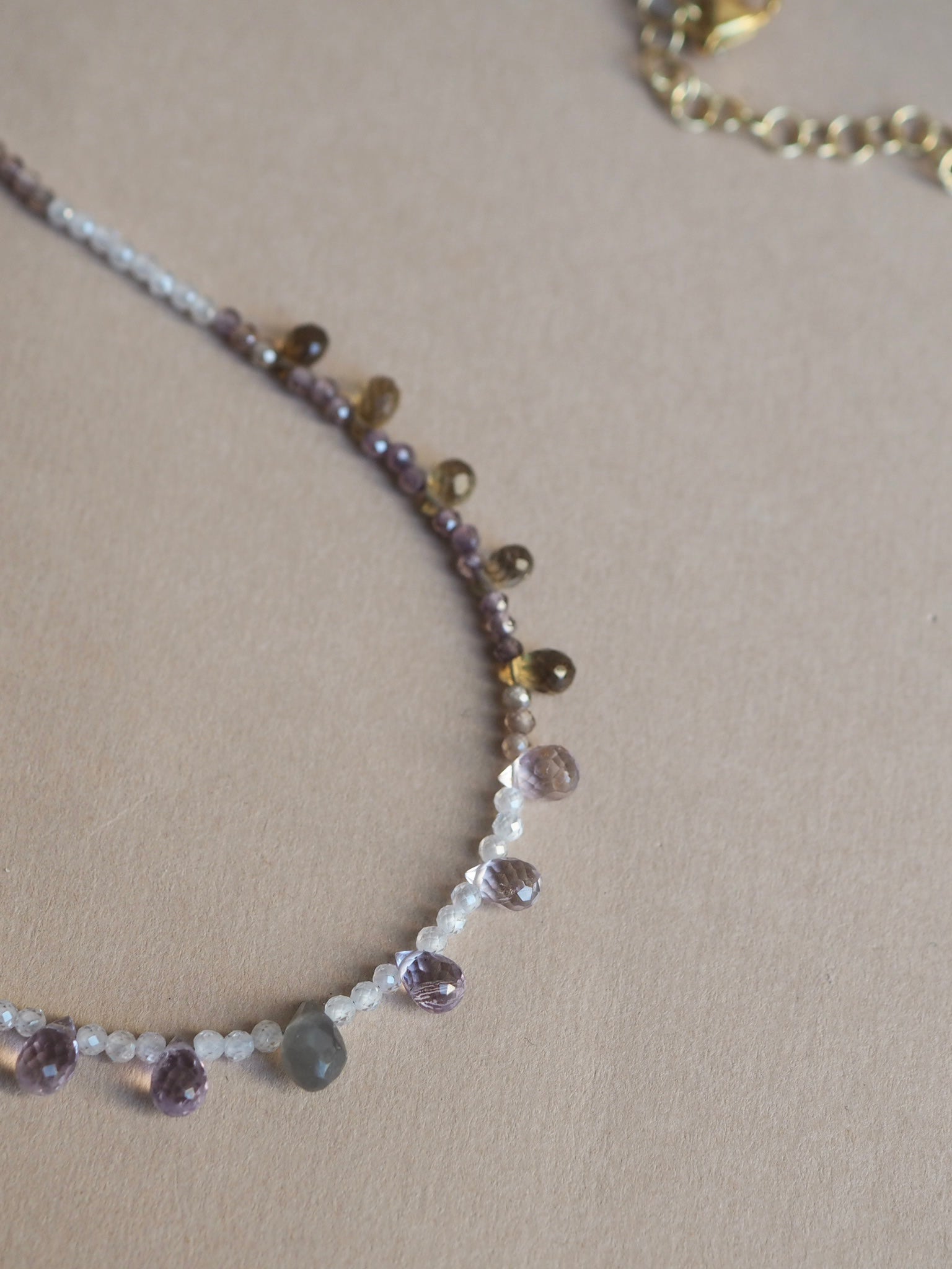 Collana Goccioline Nebbia dorata