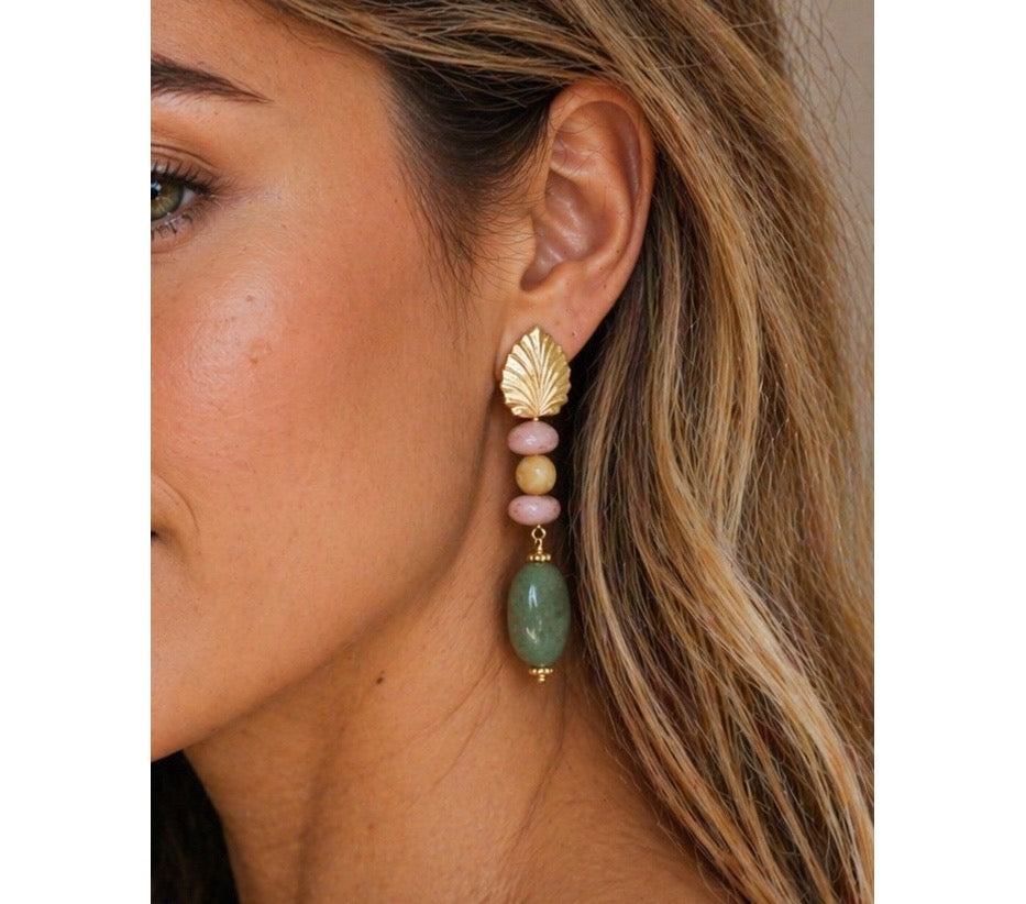 Orecchini Giada Ovale