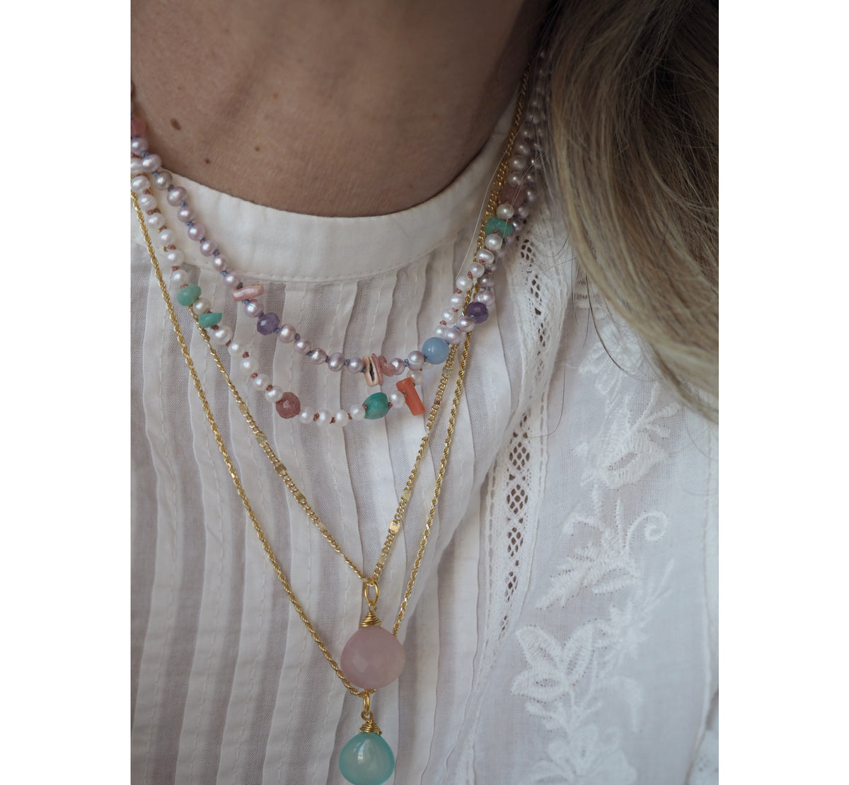 Charm Goccia Calcedonio