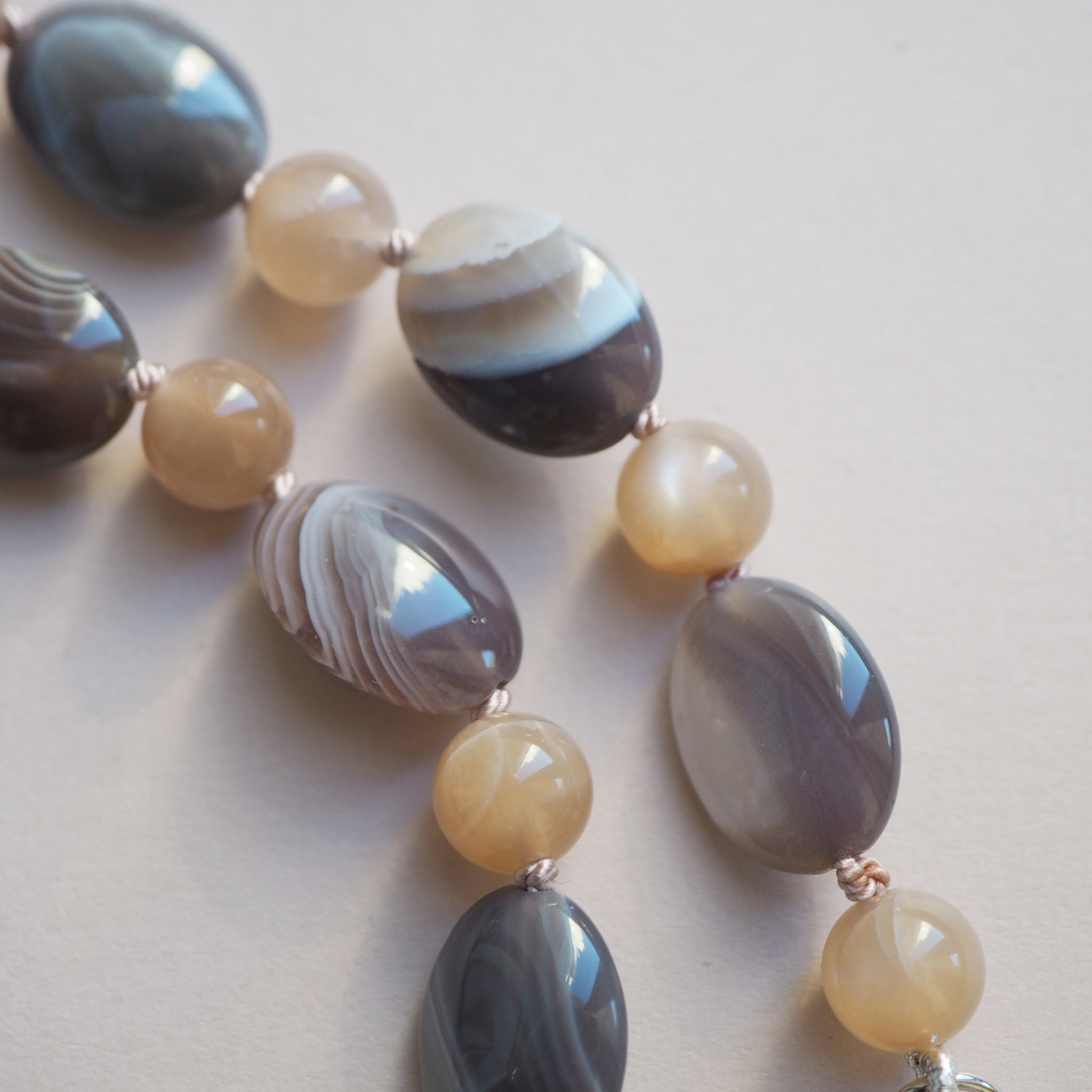 Collana Nodini ovali botswana