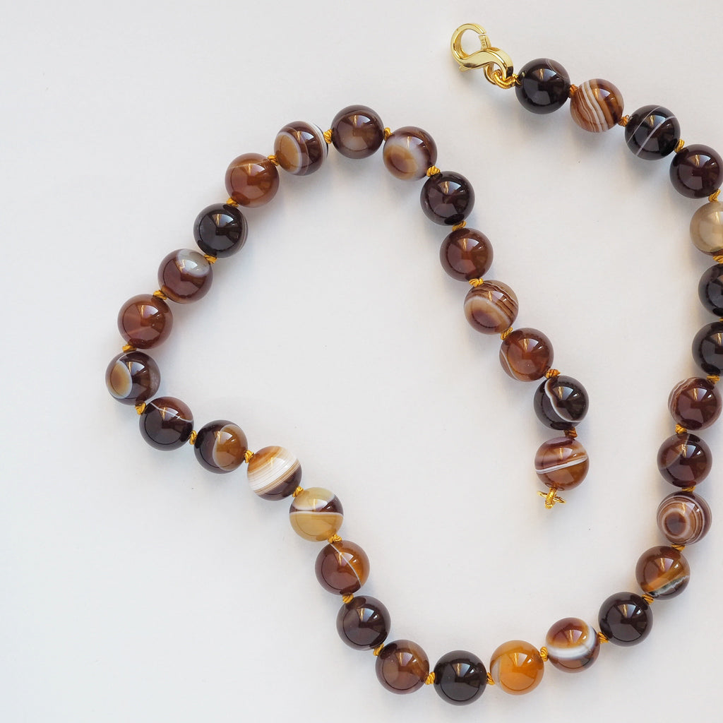 Collana Nodini Tabacco